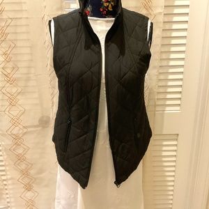 T by Talbots Black Quilted Vest